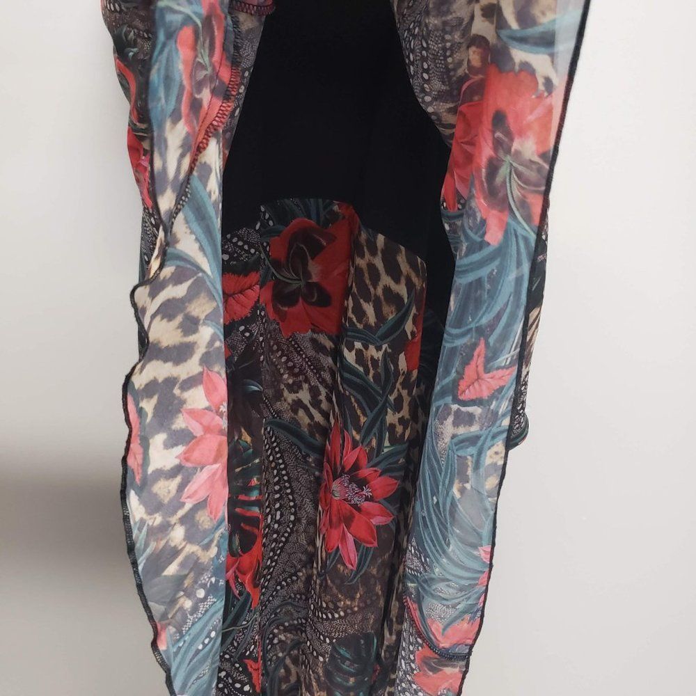 Guess Maxi Floral and Cheetah Print Dress Size Small - Picture 7 of 15